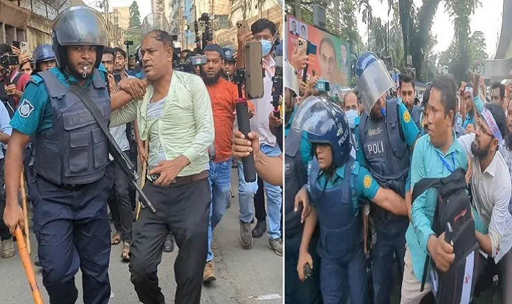 পুলিশের হামলার পর একদিন আগেই কর্মবিরতি ঘোষণা