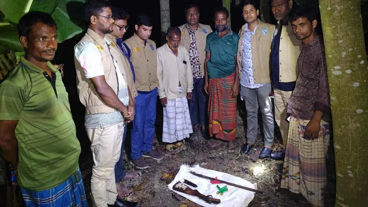 ৫ রাউন্ড গুলিসহ একনলা আগ্নেয়াস্ত্র উদ্ধার