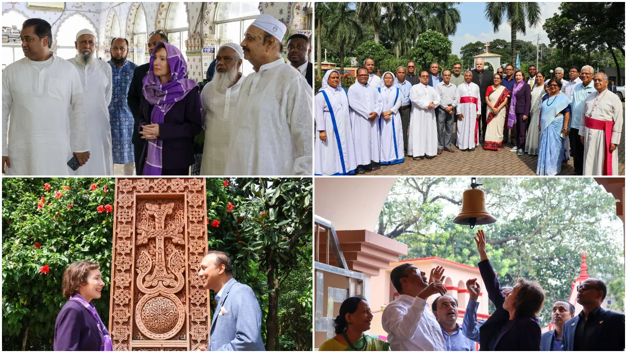 ঢাকায় বিভিন্ন উপাসনালয় পরিদর্শন করলেন ভারপ্রাপ্ত মার্কিন রাষ্ট্রদূত