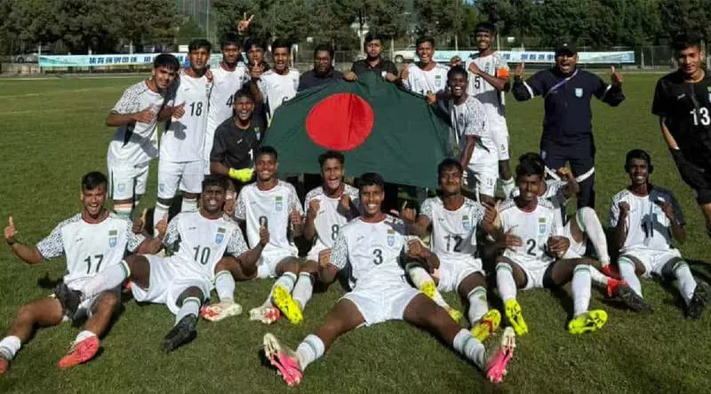 চীনে সাফল্য: রানার্স আপ বাফুফে, সেরা গোলদাতা তাহসান
