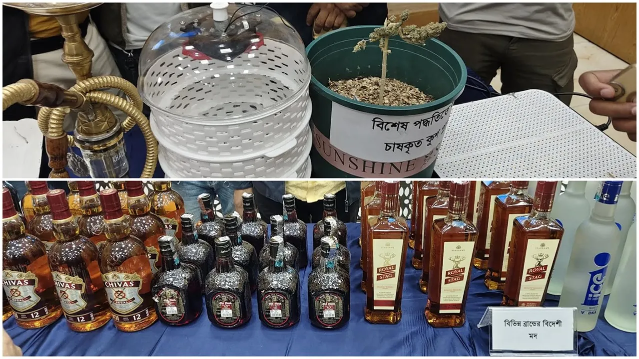 রাজধানীতে ডিএনসির পৃথক অভিযানে ভেজাল মদ চক্র ও ‘কুশ’ উৎপাদনের আধুনিক ল্যাব শনাক্ত