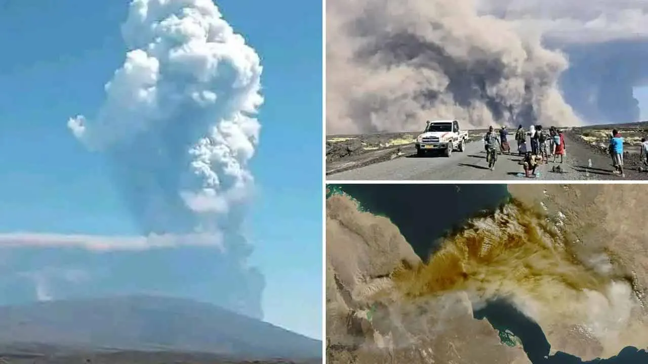 ১২ হাজার বছর পর ইথিওপিয়ার আগ্নেয়গিরিতে অগ্নুৎপাত