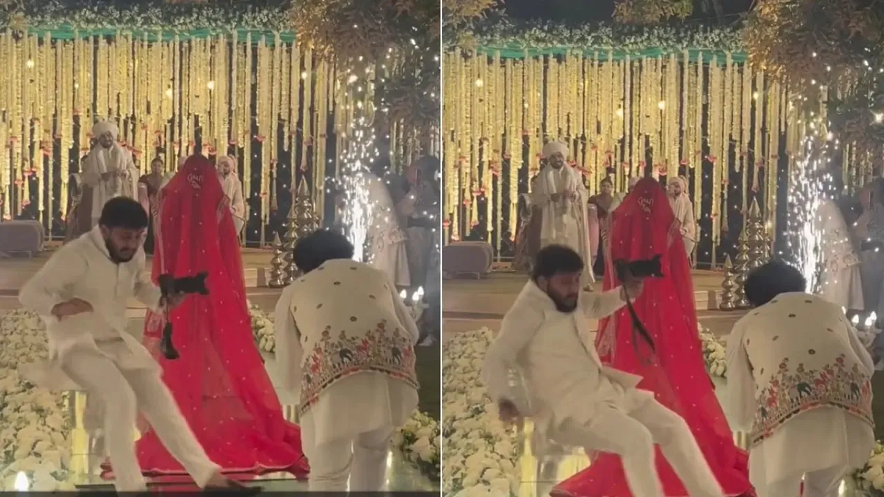 কনের পায়ে চিৎ হয়ে পড়লেন ফটোগ্রাফার, ভিডিও ভাইরাল