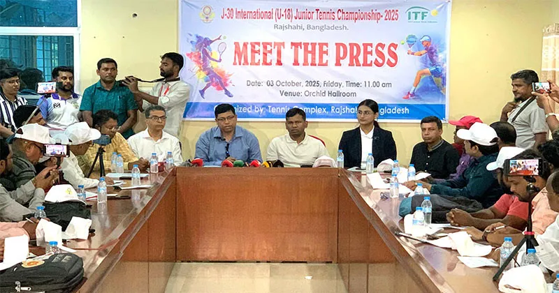 রাজশাহীতে মাঠে নামছে আন্তর্জাতিক জুনিয়র টেনিস তারকারা