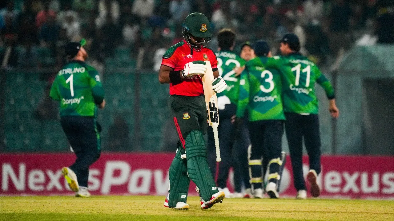 ব্যাটিং ধসে আয়ারল্যান্ডের কাছে ৩৯ রানে পরাজিত বাংলাদেশ